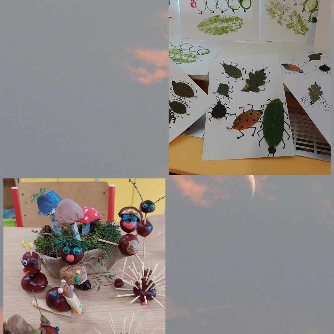 Tvorba z kaštanů a listů