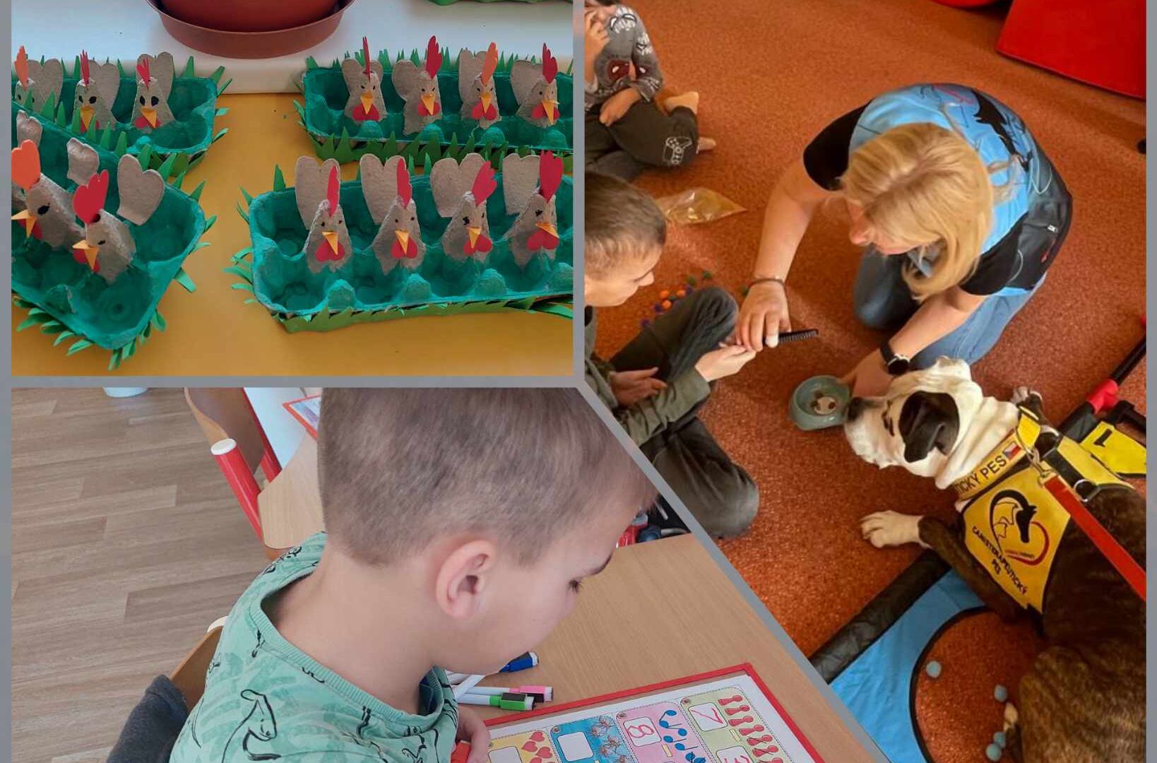 Jarní tvoření, učení i canisterapie